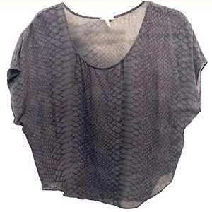 Joie Silk Snake Print Top